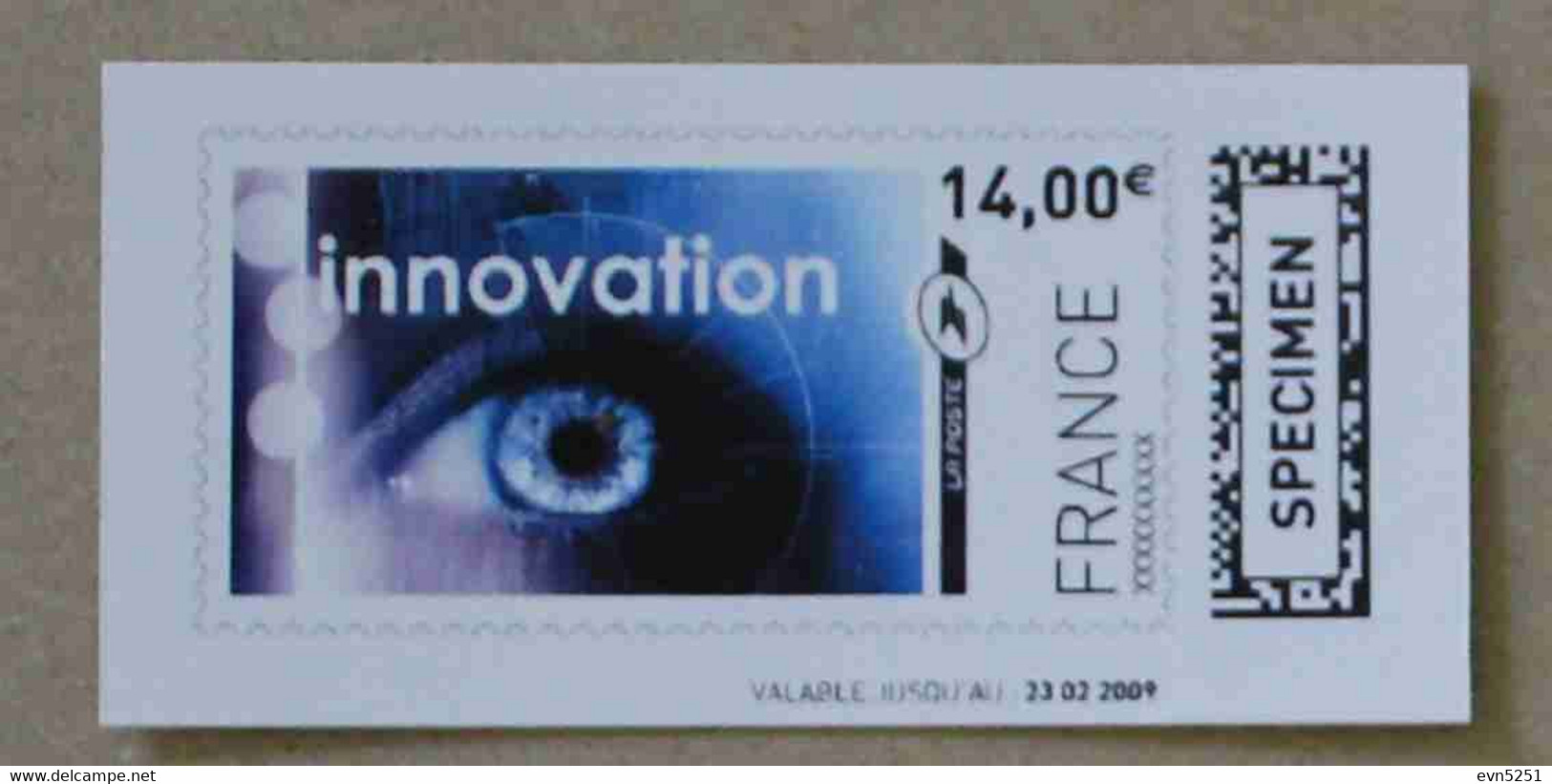 Ti02-02 : SPECIMEN - Innovation, Oeil 14.00 €  +  14.15 € (autoadhésifs / Autocollants) - Specimen