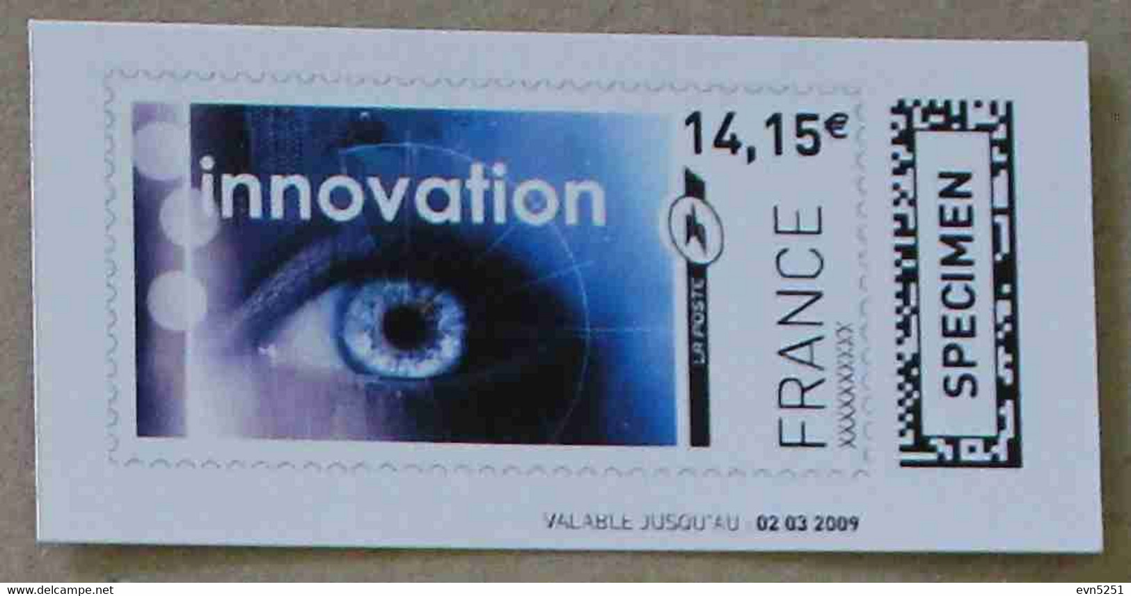 Ti02-02 : SPECIMEN - Innovation, Oeil 14.00 €  +  14.15 € (autoadhésifs / Autocollants) - Specimen