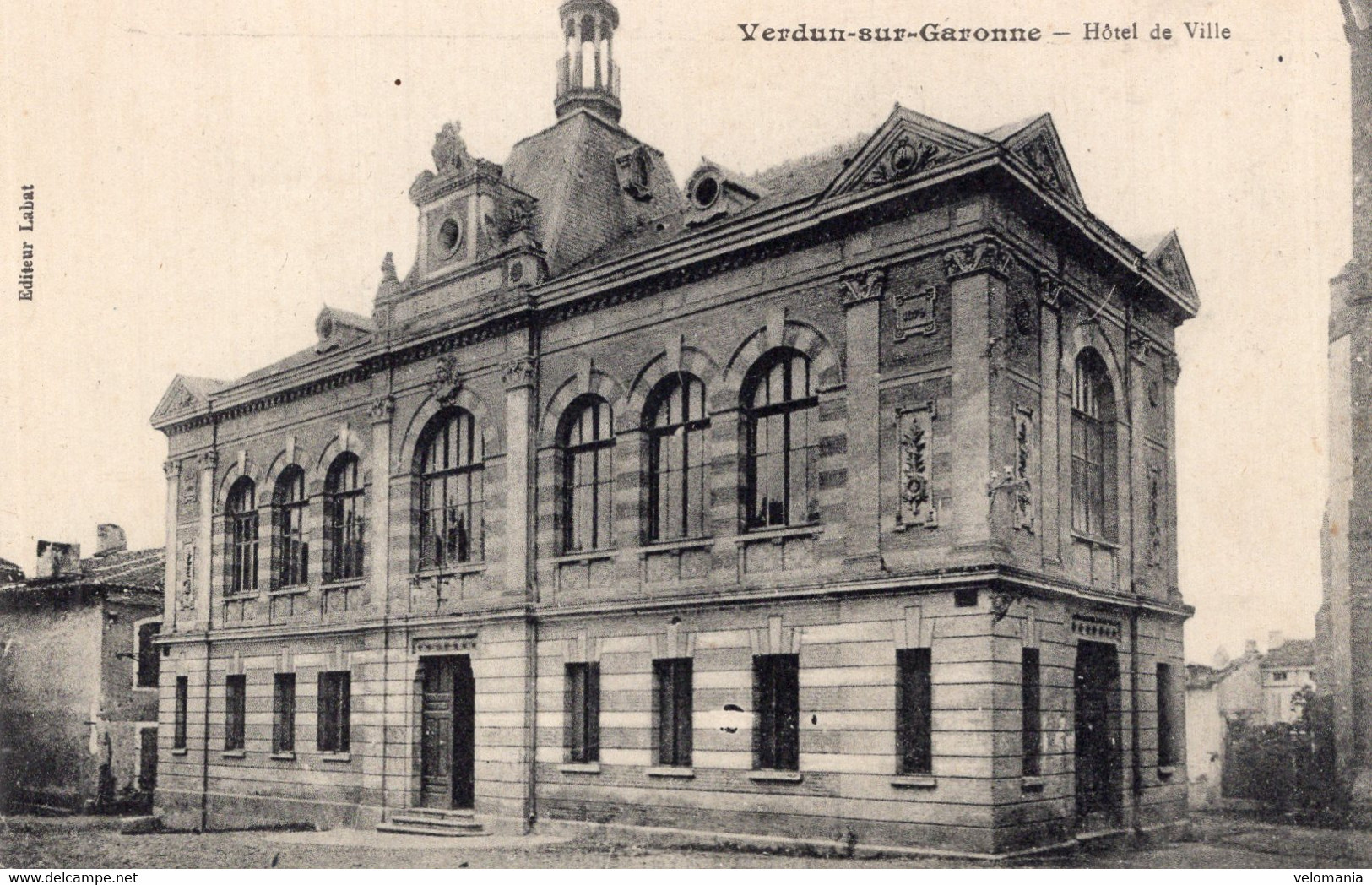 7241 Cpa 82 Verdun Sur Garonne - Hôtel De Ville - Verdun Sur Garonne