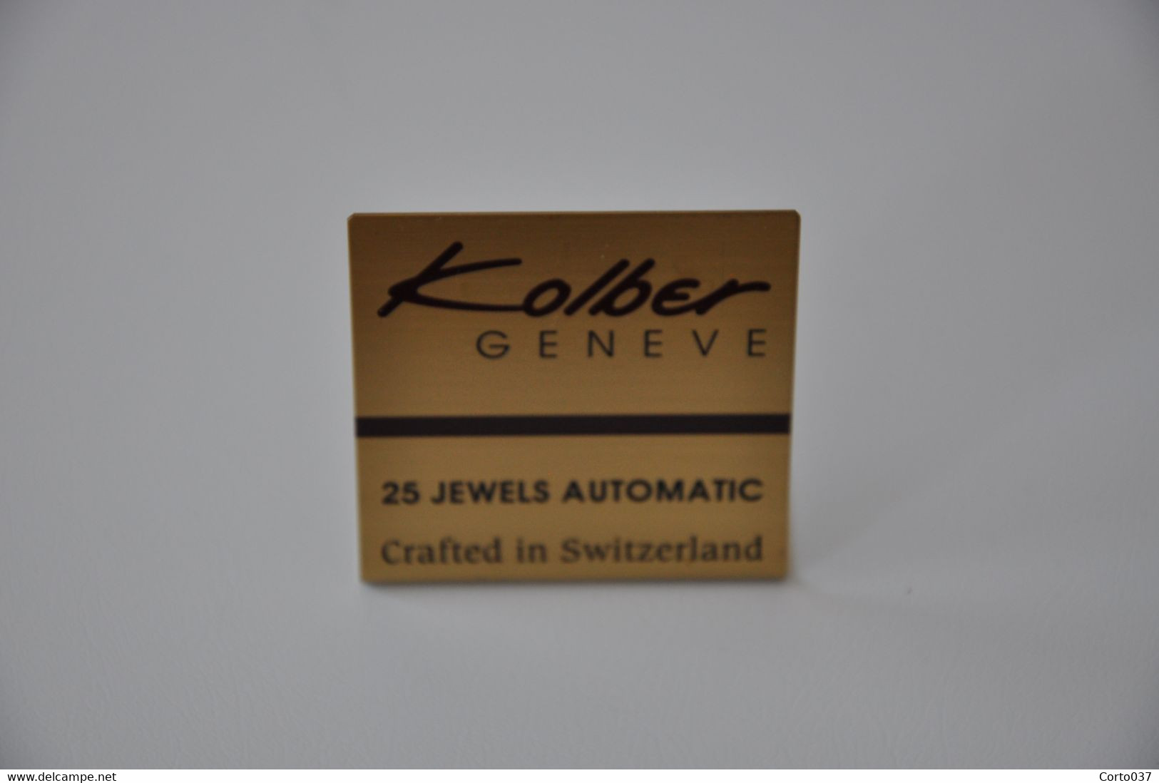 Plaque En Métal Revendeur 'Kolber Genève' - Plaques émaillées (après 1960)