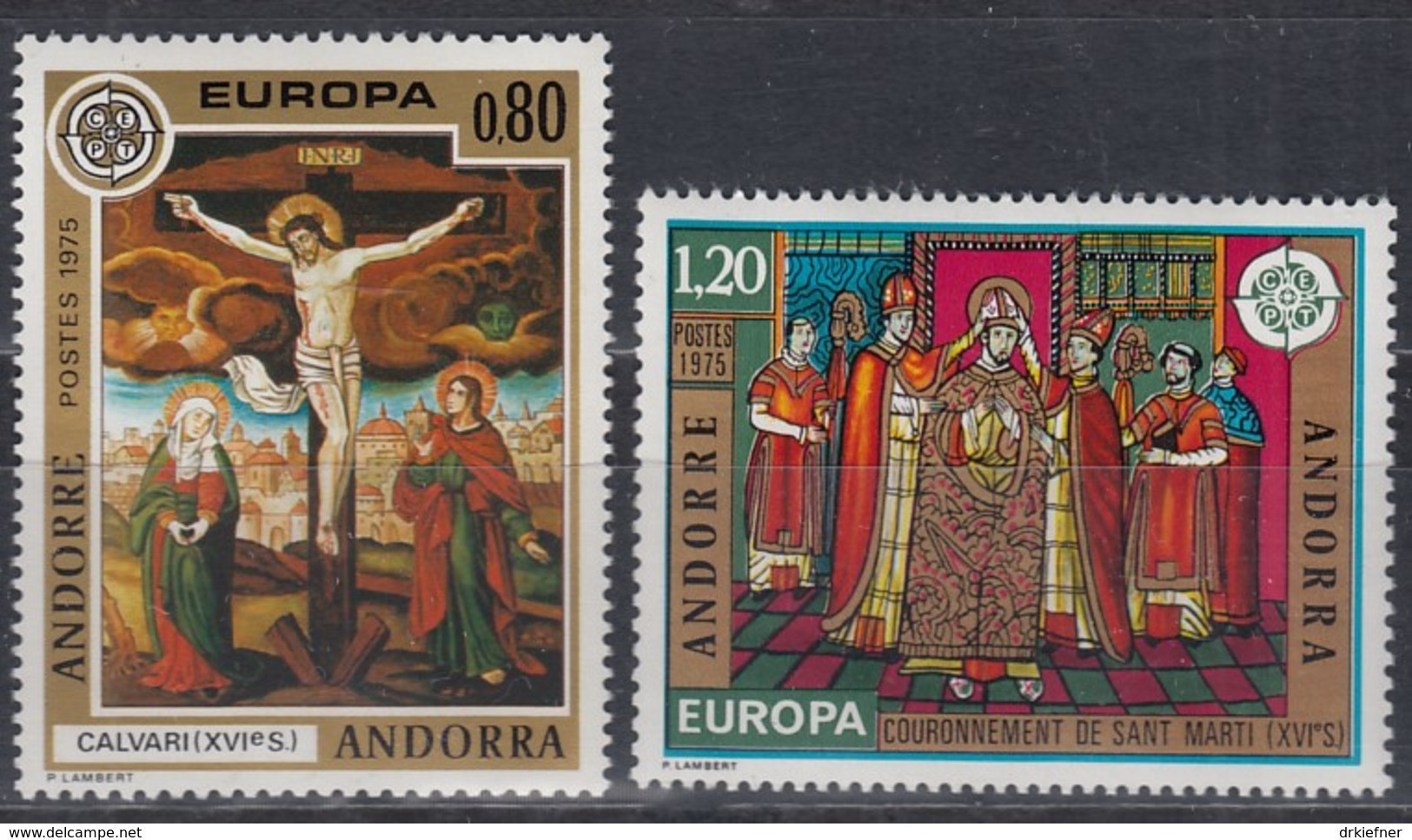 ANDORRA Franz. 264-265, Postfrisch **, Europa CEPT 1975, Gemälde - 1975