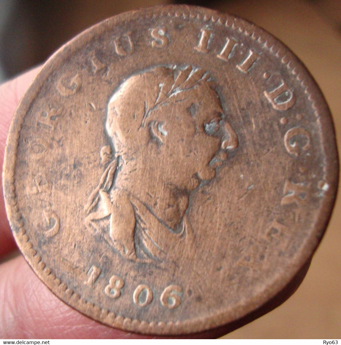 Monnaie 1/2 Penny 1806 George III - Otros & Sin Clasificación