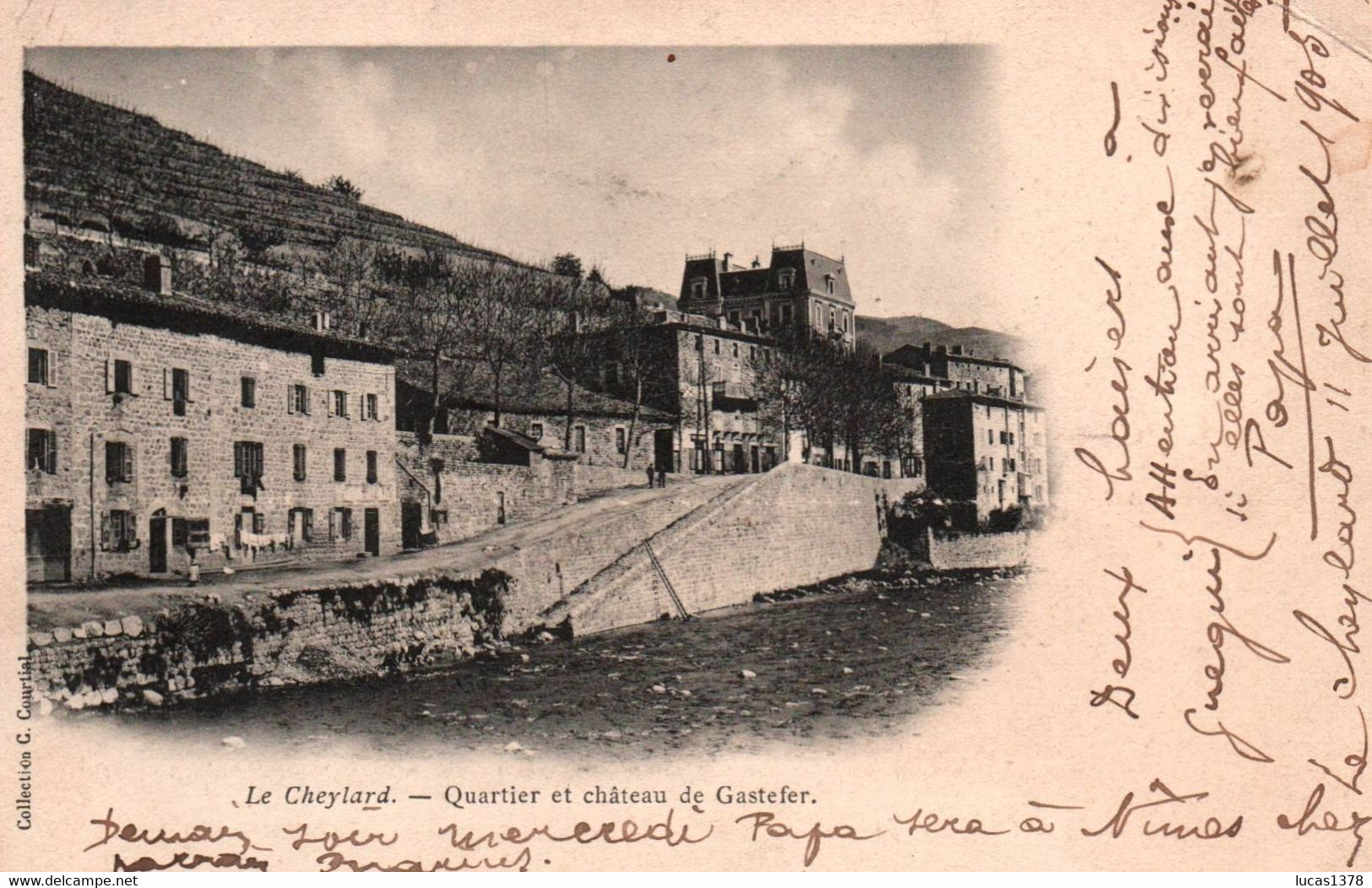 07 / LE CHEYLARD / QUARTIER ET CHATEAU DE GASTEFER / PRECURSEUR / BEL AFFRANCHISSEMENT - Le Cheylard