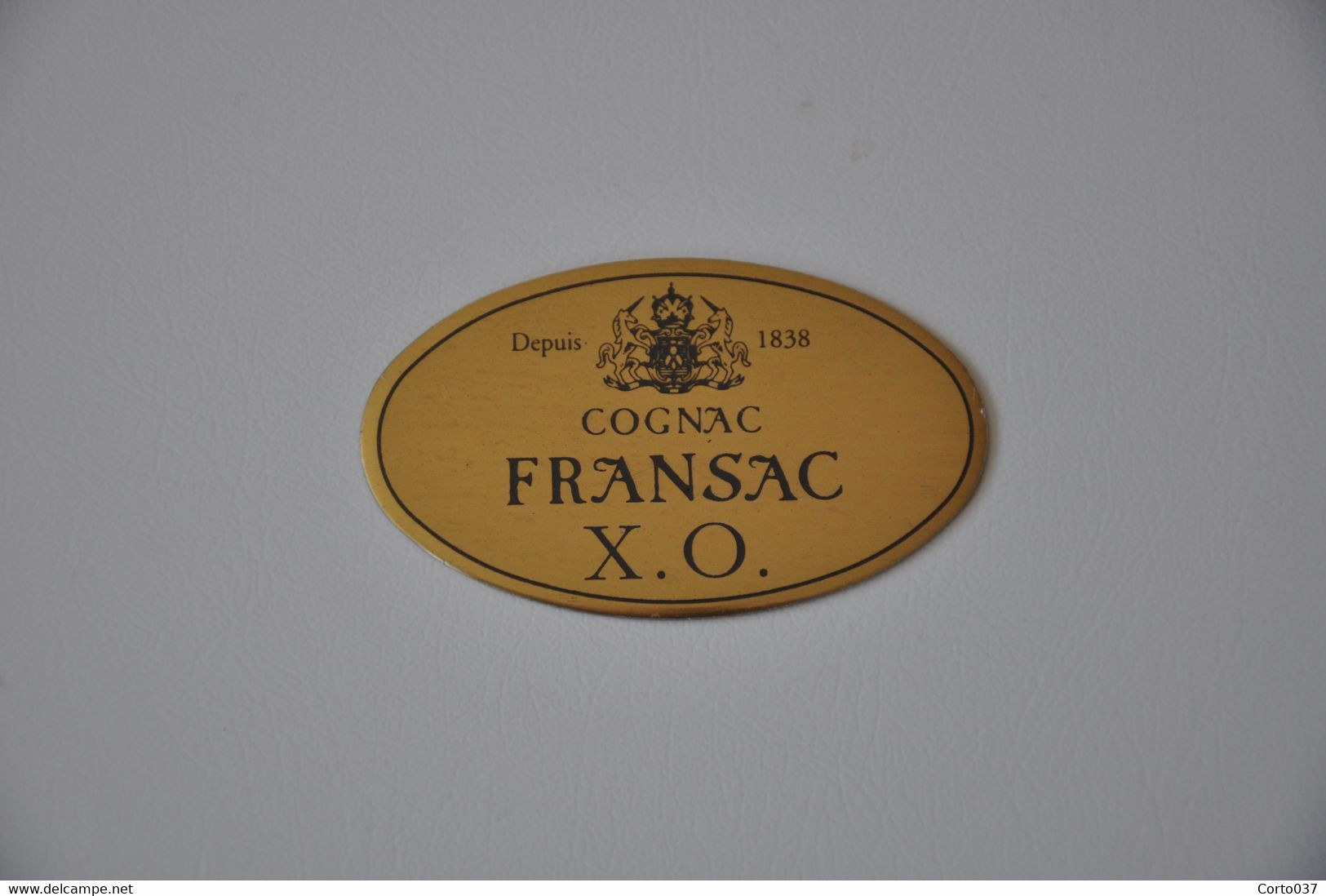 Plaque En Métal 'Cognac Fransac X.O.' - Plaques émaillées (après 1960)