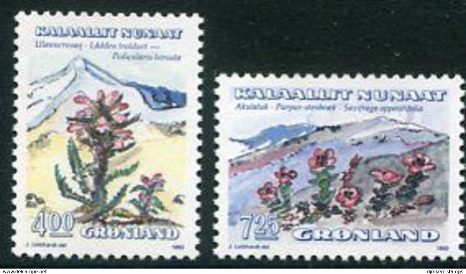 GREENLAND 1992 Flowers III MNH / **.  Michel 223-24 - Ungebraucht