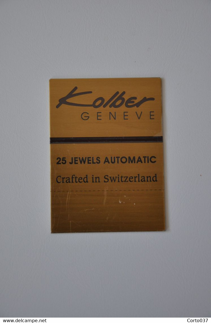 Plaque En Métal 'Kolber Genève' - Plaques émaillées (après 1960)