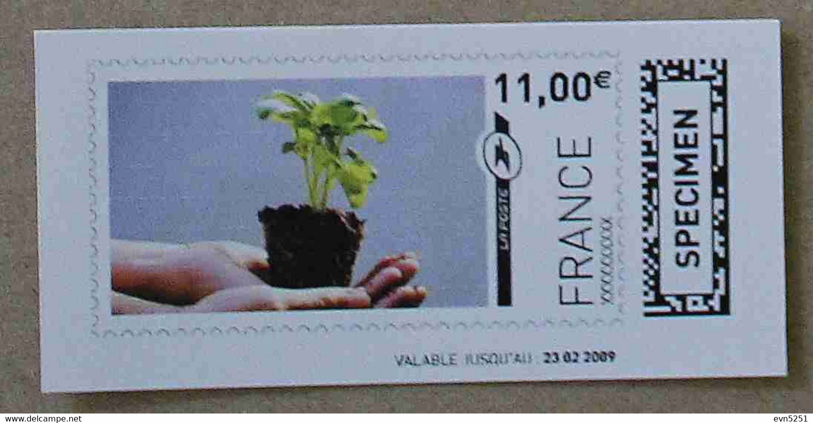 Ti02-02 : SPECIMEN - Plante, Mains 11.00 €  +  11.10 € (autoadhésifs / Autocollants) - Specimen