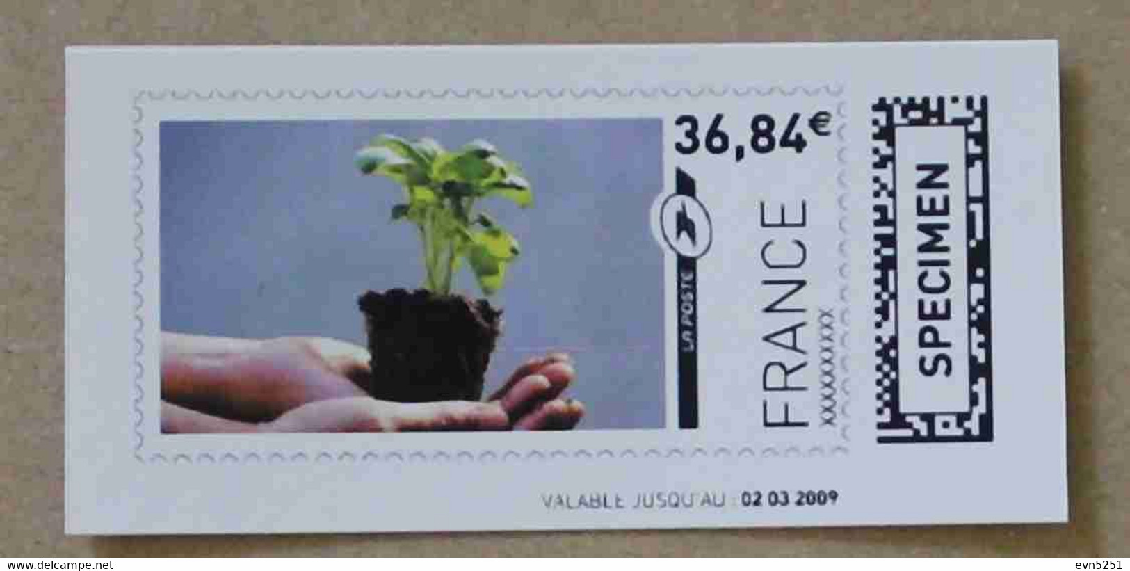 Ti02-02 : SPECIMEN - Plante, Mains 36.84 €  +  11.00 € (autoadhésifs / Autocollants) - Specimen