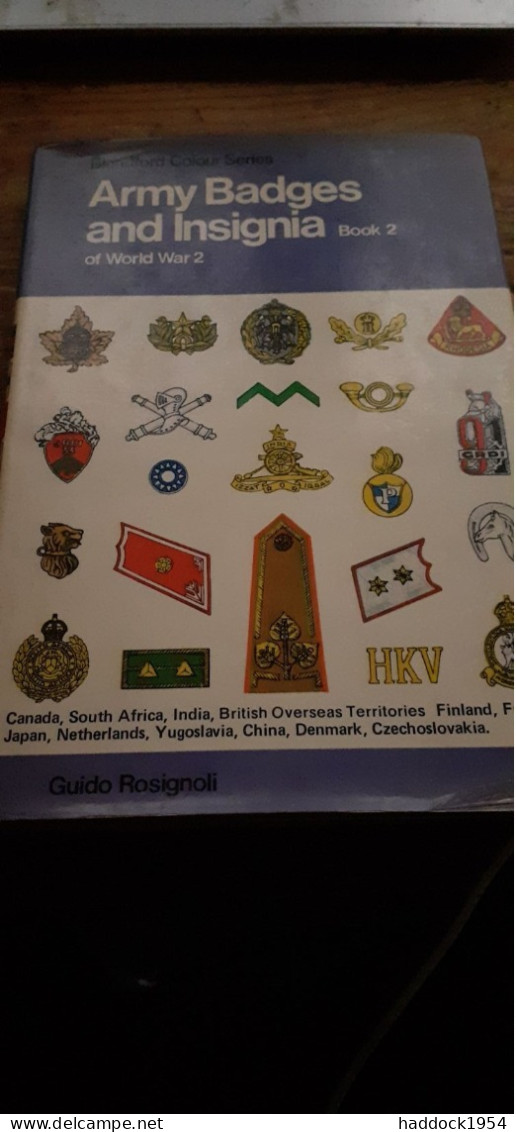 Army Badges And Insignia Since 1945 2 Books GUIDO ROSIGNOLI Blandford Press 1975-1976 - Guerre 1939-45