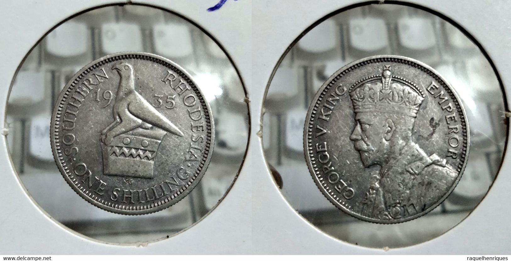 SOUTHERN RHODESIA ONE SHILLING 1935 Km# 3 SILVER (G#07-30) - Rhodésie