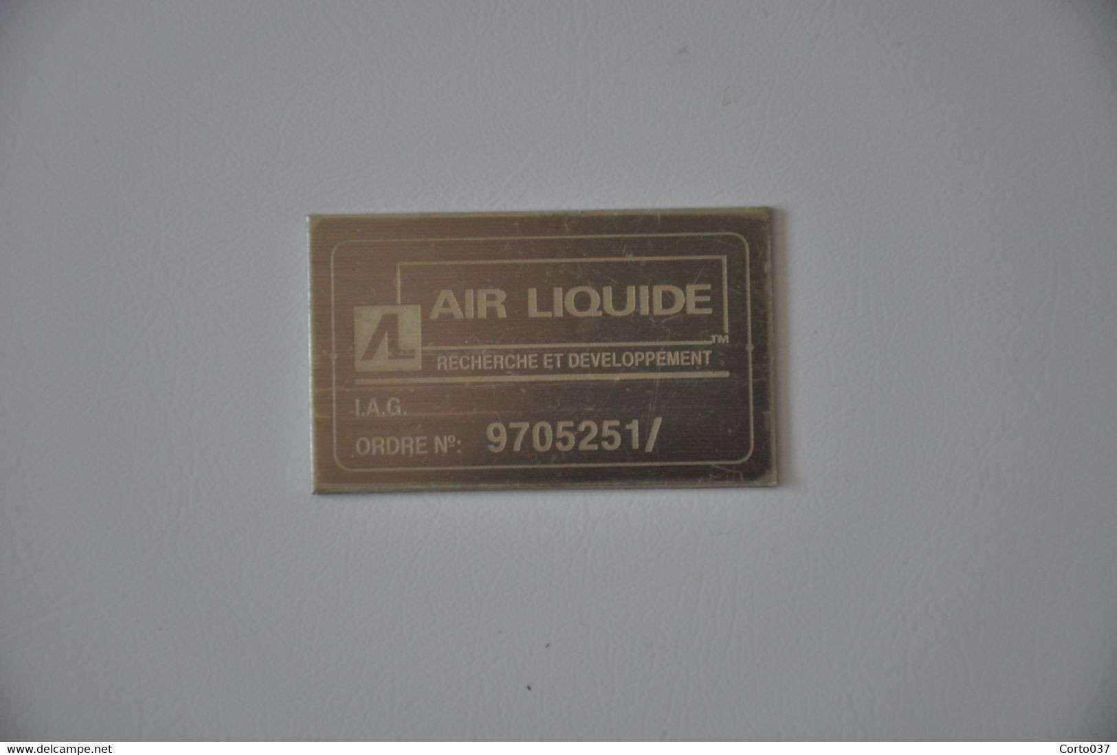 Plaque Identification 'Air Liquide' - Plaques émaillées (après 1960)