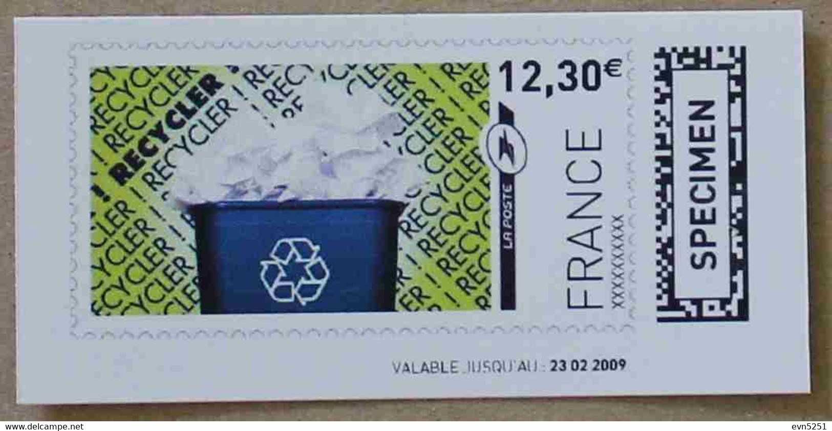 Ti02-02 : SPECIMEN - Recycler, Poubelle 12.30 €  +  38.93 € (autoadhésifs / Autocollants) - Specimen