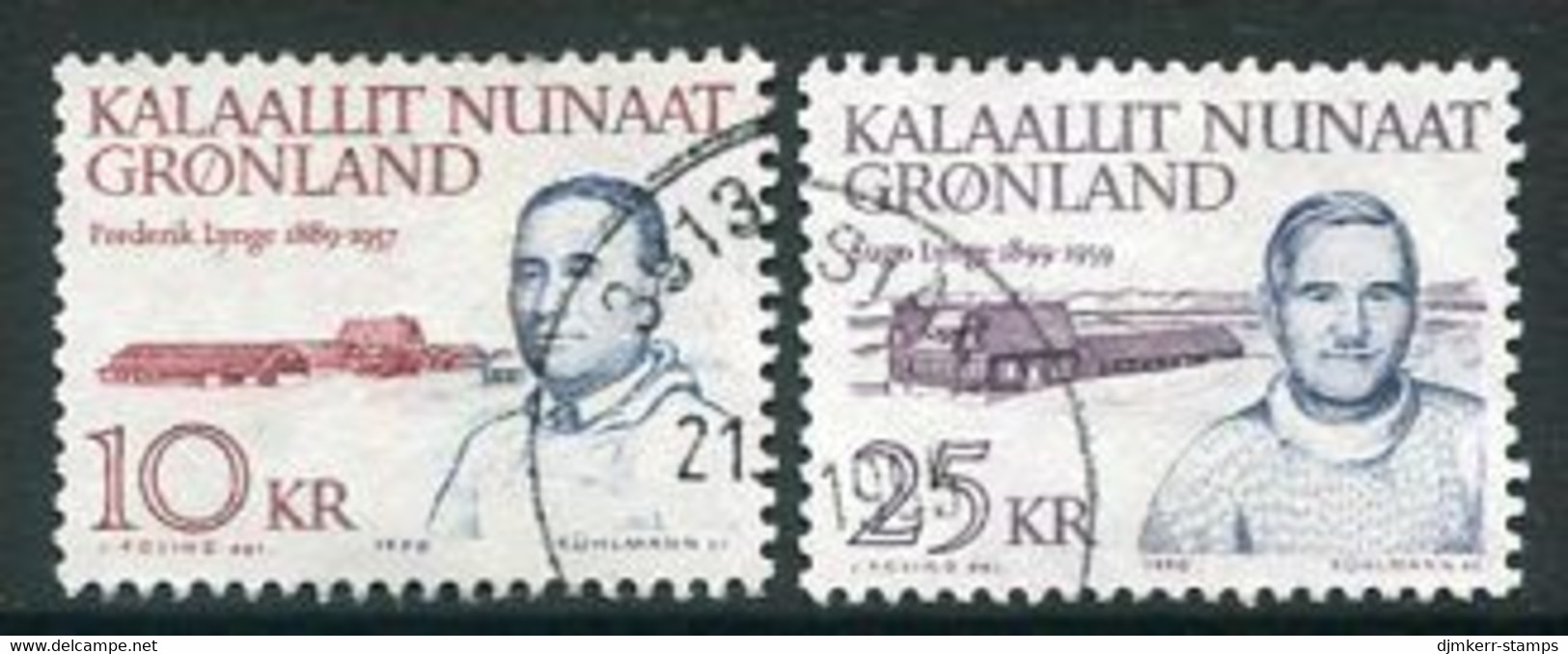 GREENLAND 1990 Personalities: Frederik And Augo Lynge Used.  Michel 209-10 - Used Stamps