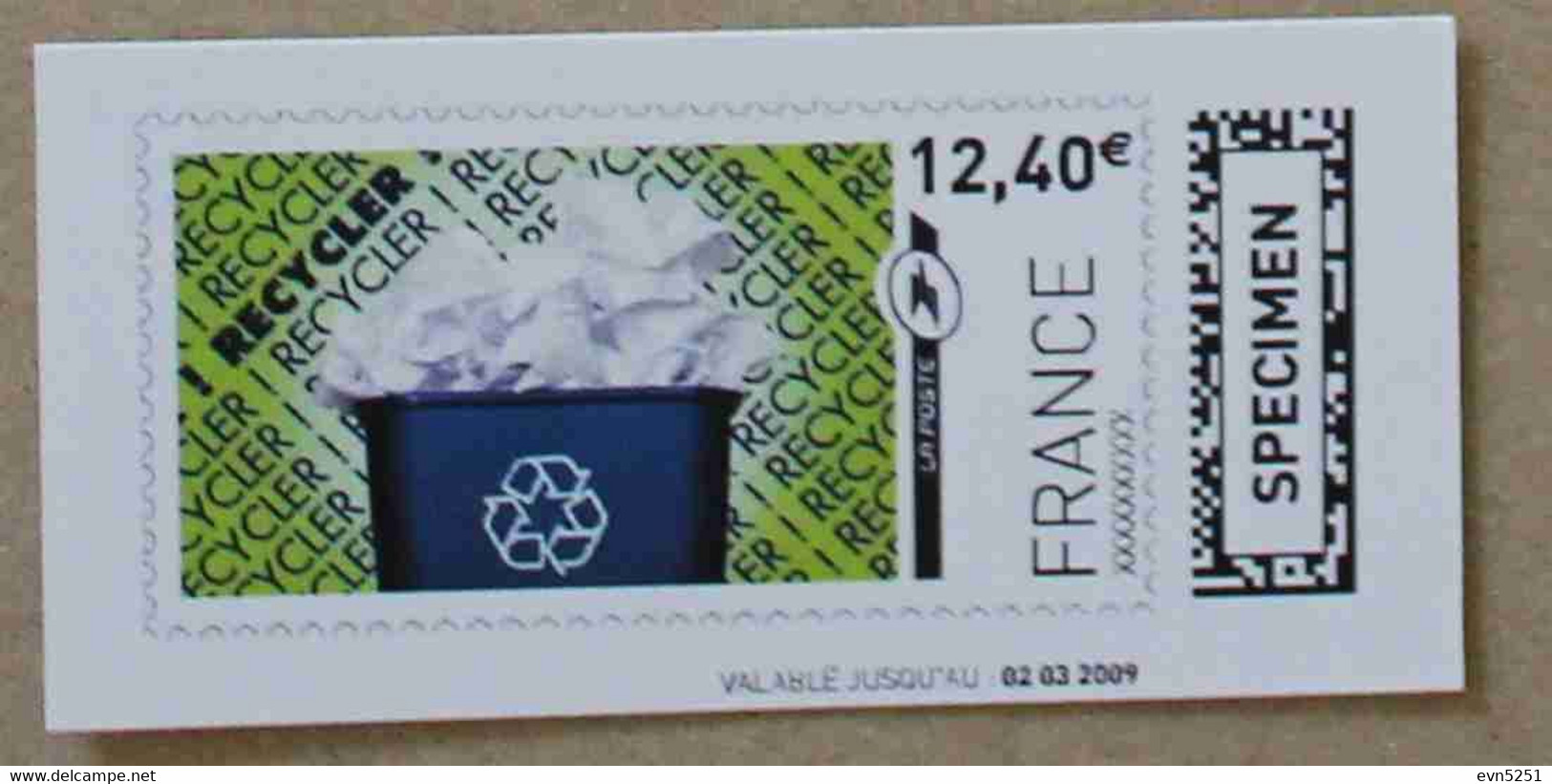 Ti02-02 : SPECIMEN - Recycler, Poubelle 12.40 €  +  38.93 € (autoadhésifs / Autocollants) - Specimen