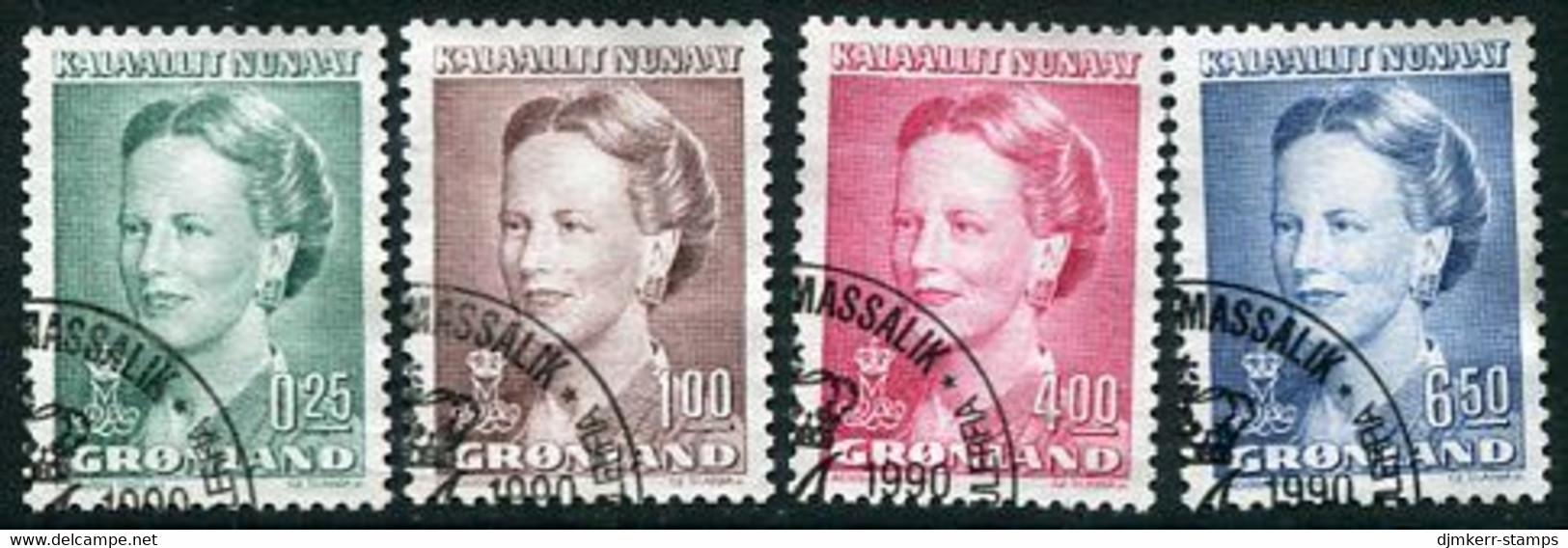 GREENLAND 1990 Queen Margarethe Definitive Used.  Michel 201-04 - Used Stamps