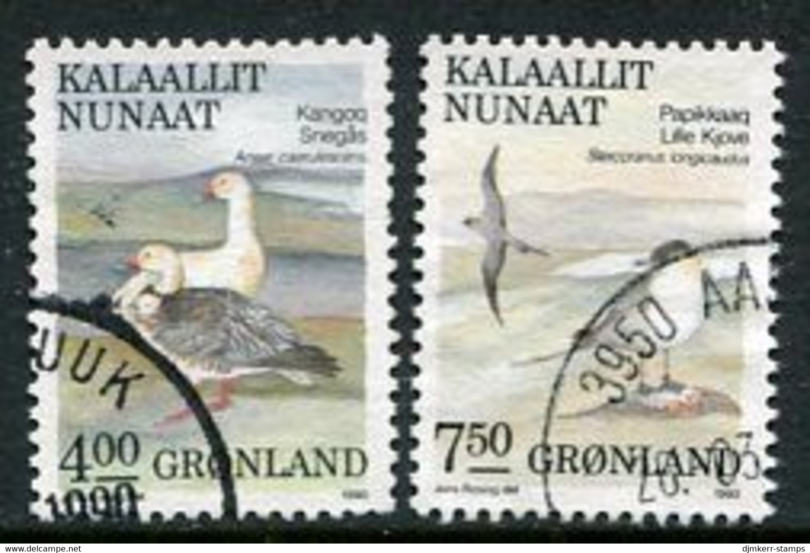 GREENLAND 1990 Birds IV Used.  Michel 199-200 - Usados