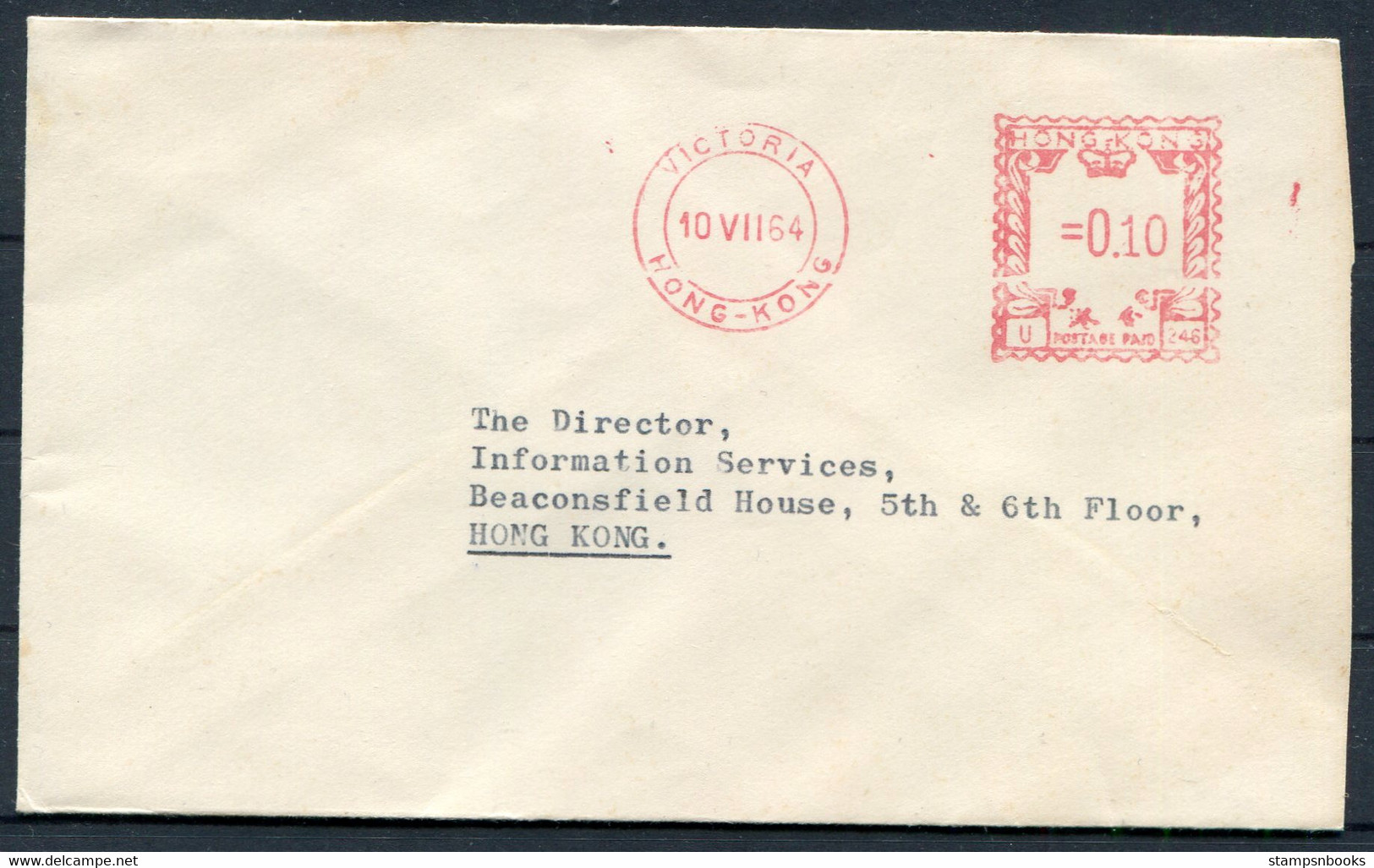 1964 Hong Kong X 3 Different Victoria Franking Machine / Metermark Covers - Briefe U. Dokumente