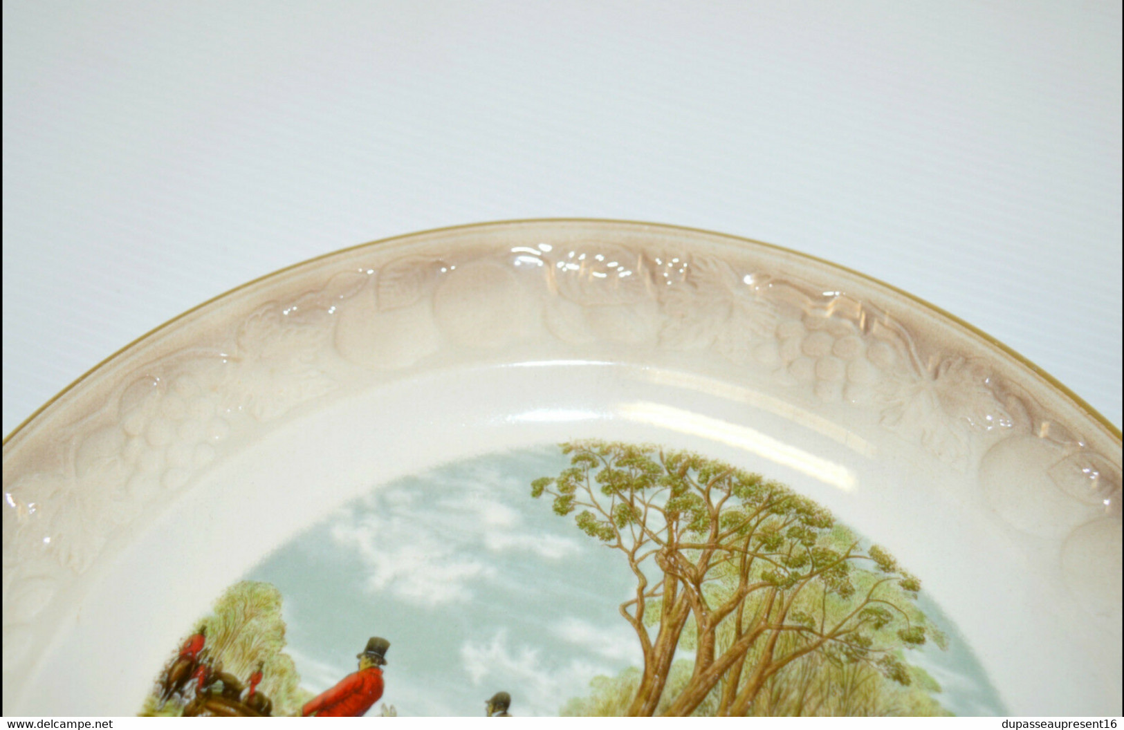 ASSIETTE ROYAL WORCESTER COMPANY déco THE FAMOUS HUNTING SCENE J.F. HERRING SEN