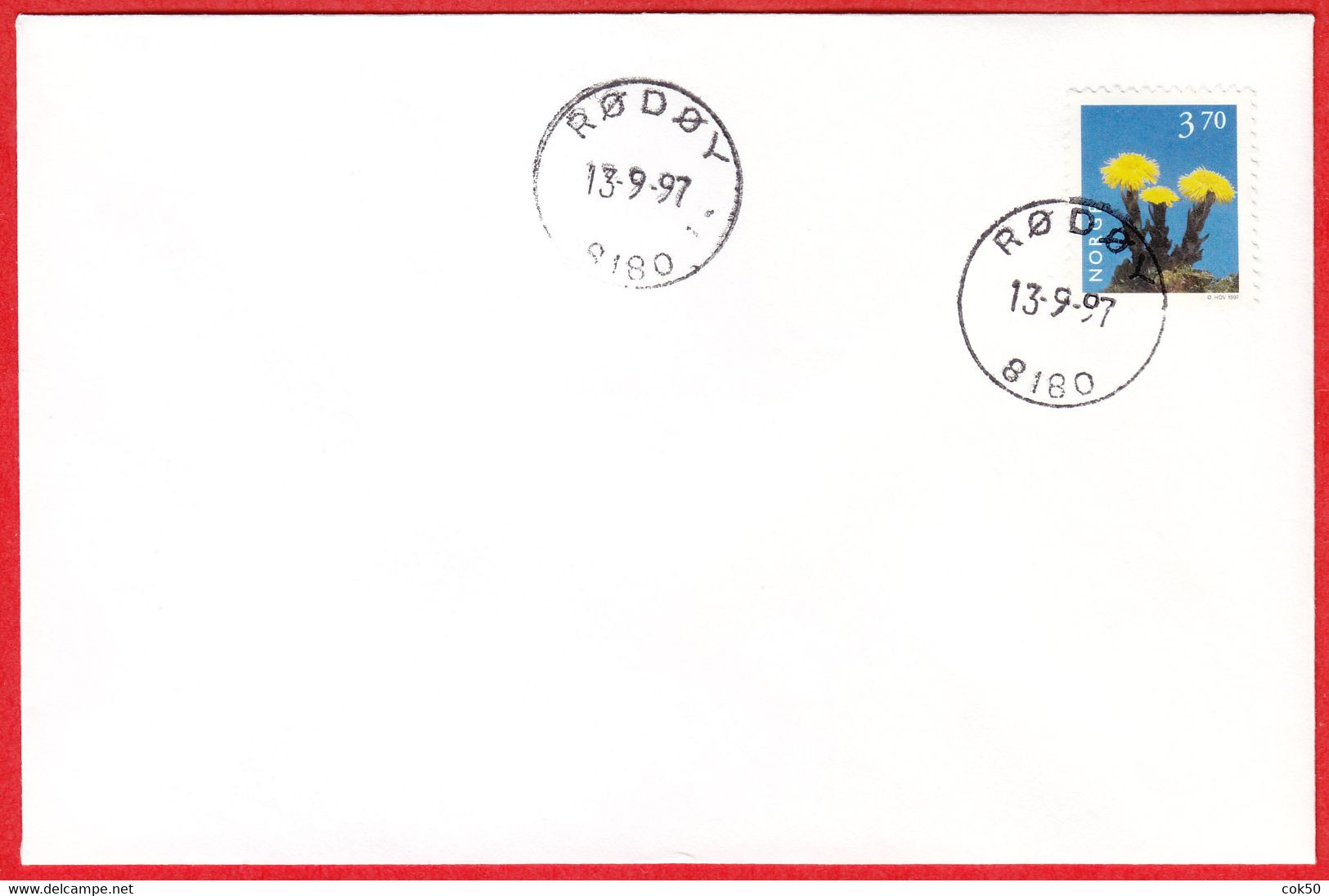 NORWAY -  8180 RØDØY - (Nordland County) - Last Day/postoffice Closed On 1997.09.13 - Local Post Stamps
