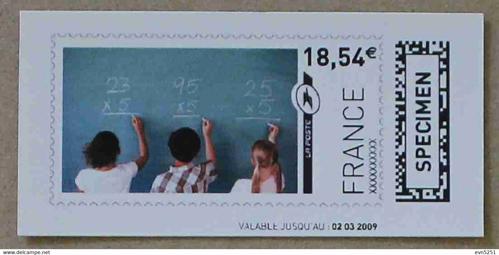 Ti02-02 : SPECIMEN - Tableau D'école, élèves 16.00 €  +  18.54 € (autoadhésifs / Autocollants) - Specimen