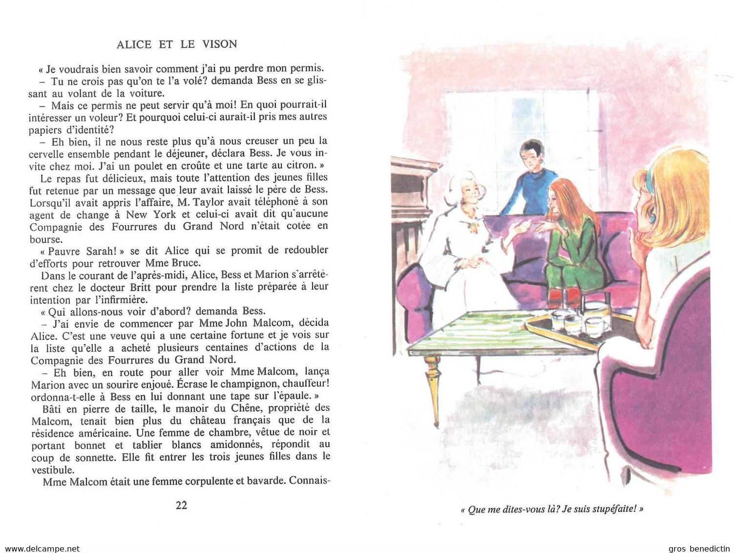 Hachette - Idéal Bibliothèque - Caroline Quine - "Alice Et Le Vison" - 1976 - #Ben&Alice - #Ben&IB - Ideal Bibliotheque