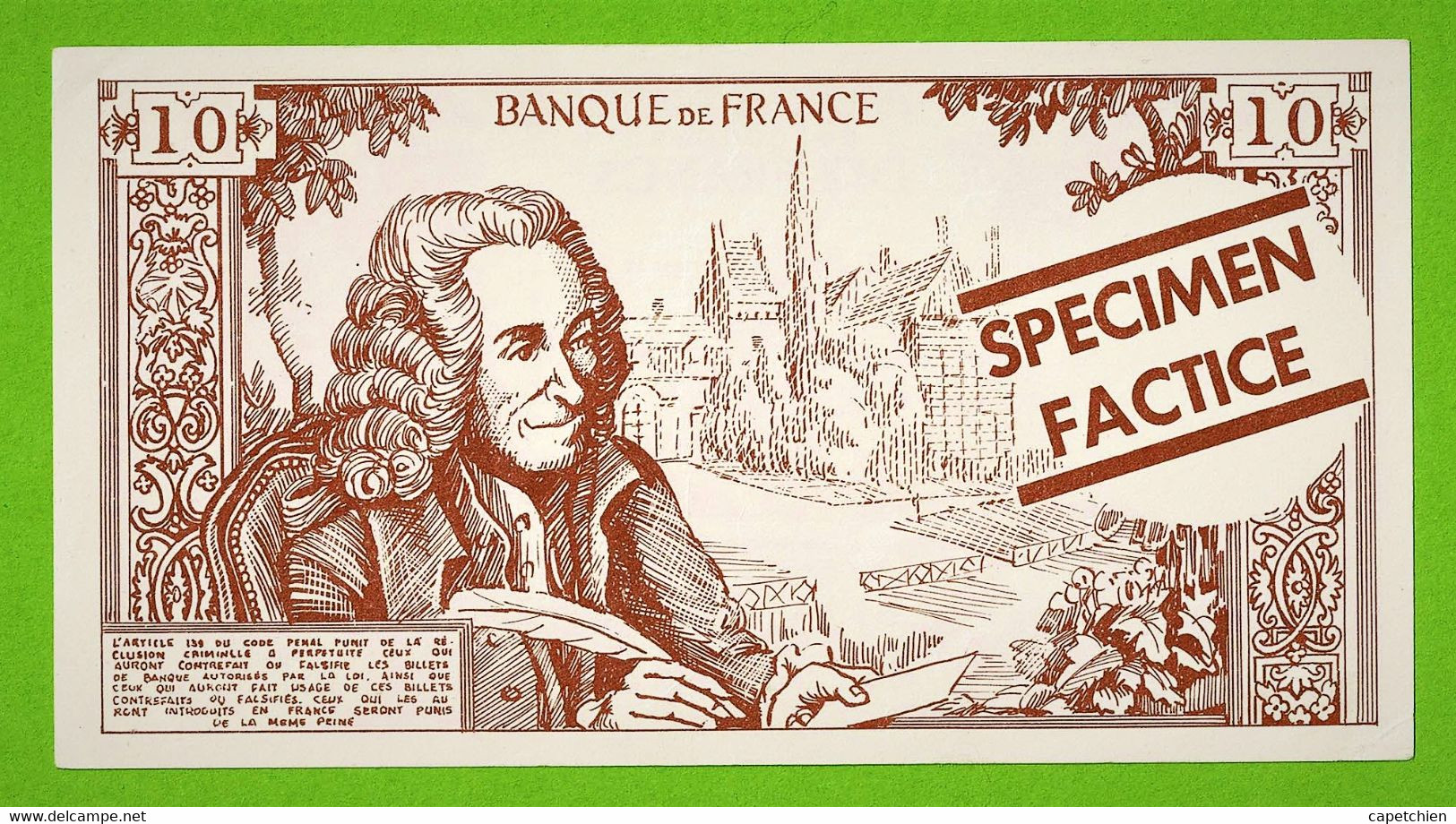 10FRANCS / SPECIMEN FACTICE - Specimen