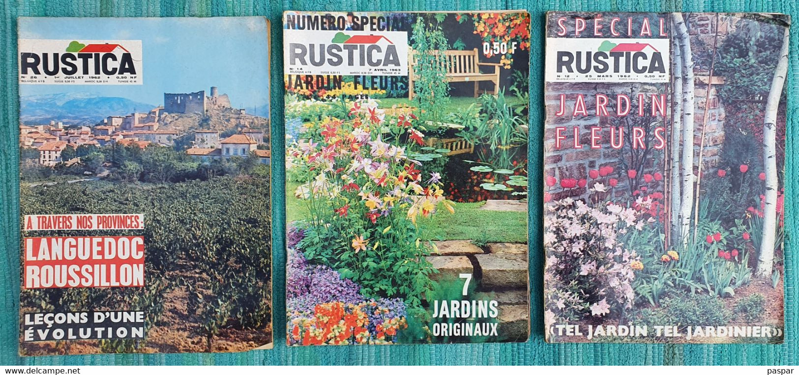 RUSTICA Lot De 3 Revues 1962 N° 12 (special Jardin Fleurs) Et 26, 1963 N°14 (spécial Jardin Fleurs) - Tuinieren