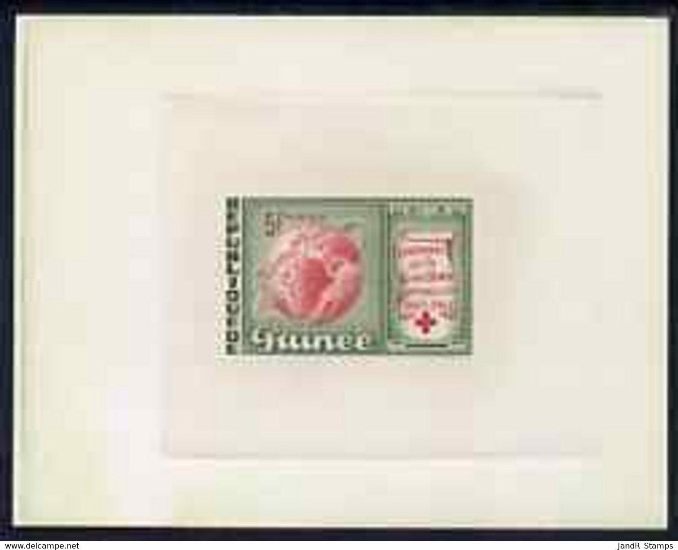 Guinea - Conakry 1963 Centenary Of Red Cross 5f Imperf Deluxe Sheet In Issued Colours On Sunken Card - Sin Clasificación