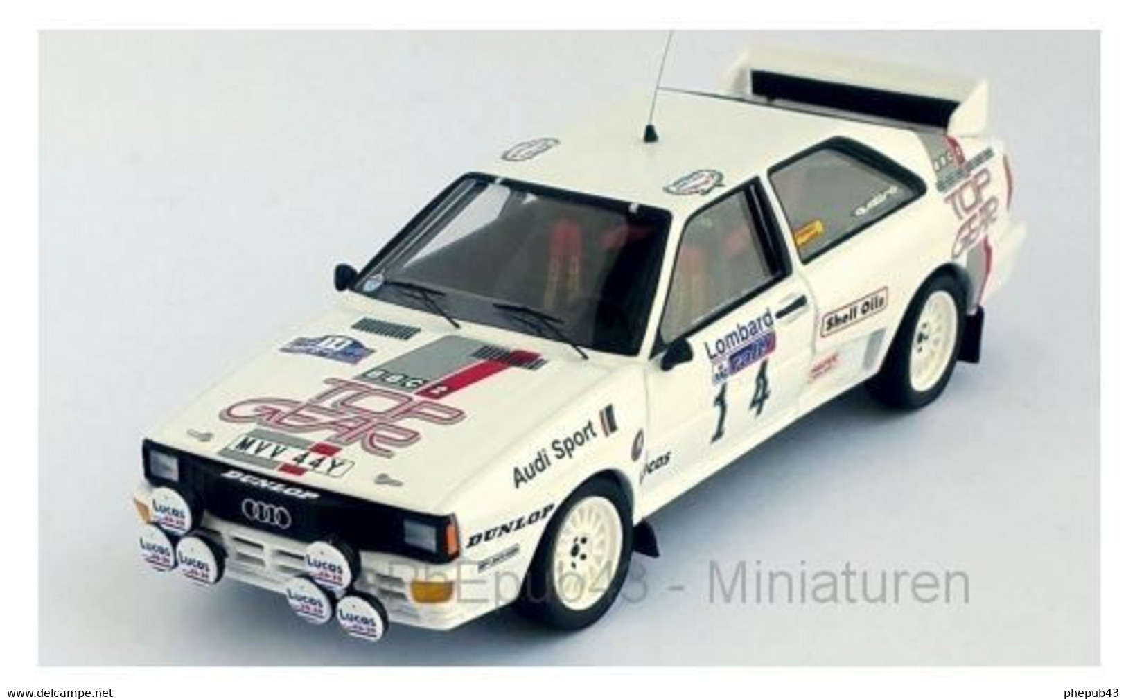 Audi Quattro - Top Gear - Malcolm Wilson/N. Harris - RAC Rally 1984 #14 - Troféu - Trofeu