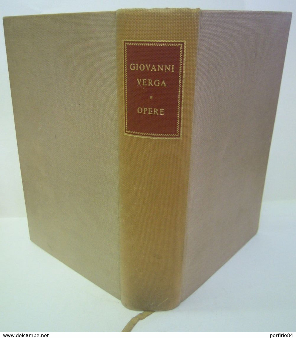 LUIGI RUSSO - GIOVANNI VERGA OPERE - RICCIARDI EDITORE- 1958 - Bibliography