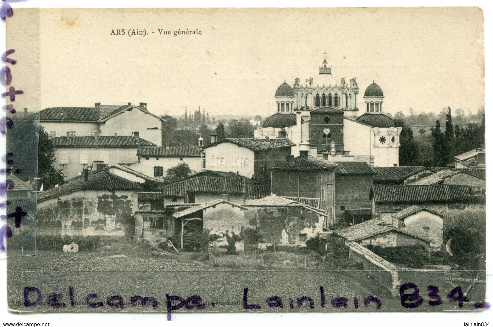 - ARS - ( Ain ), Vue Générale, , Peu Courante, écrite , éditeur Villefranche Sur Saône, Ancienne, TBE, Scans. - Ars-sur-Formans