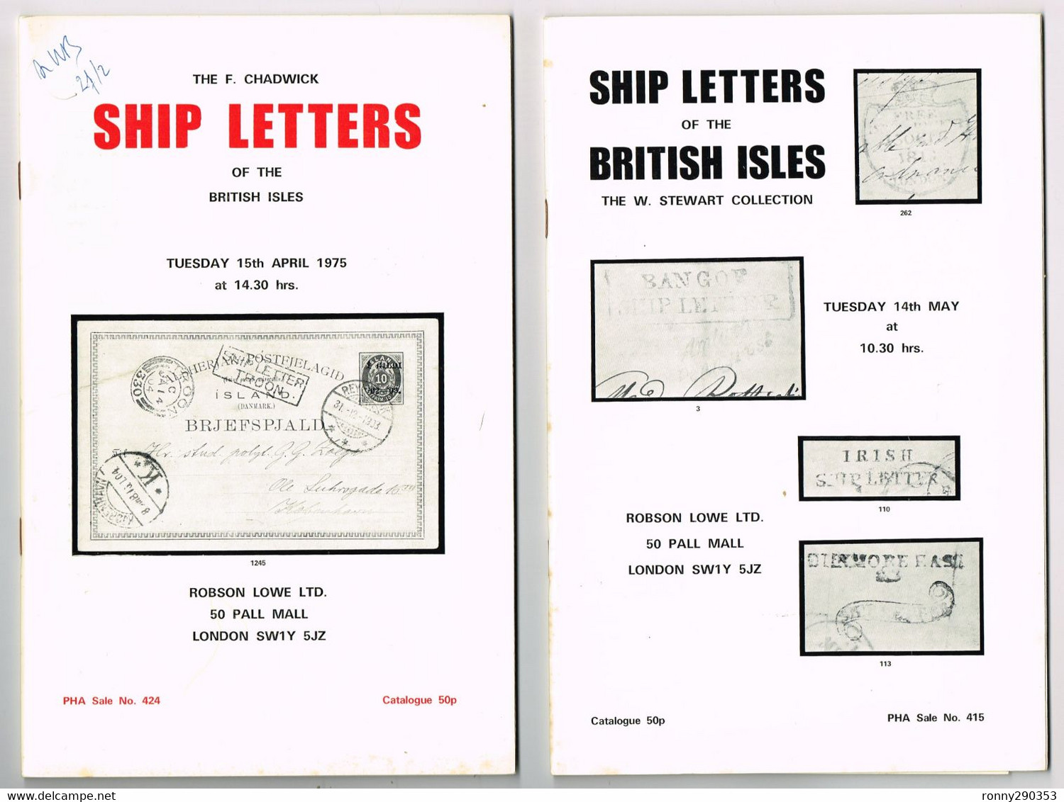 Ship Letter, Veilingcatalogi - Andere & Zonder Classificatie