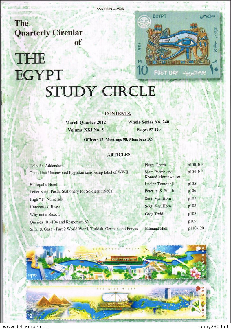 The Quarterly Circular Of The Egypt Study Circle - Andere & Zonder Classificatie