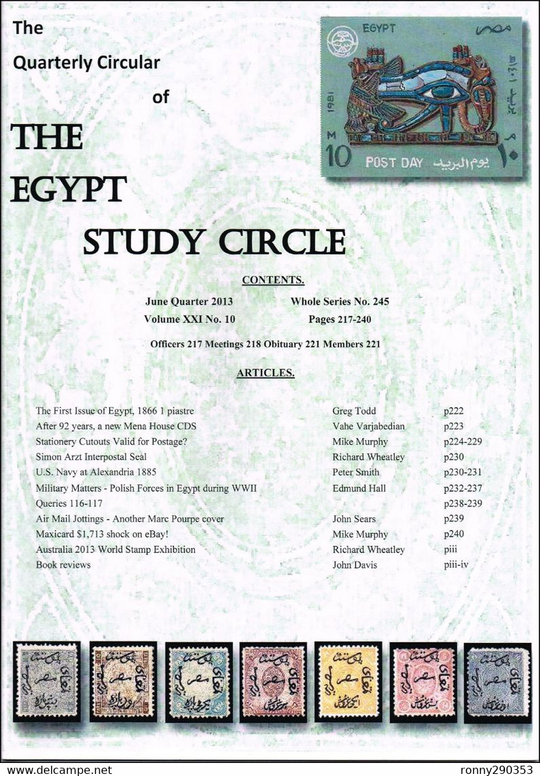 The Quarterly Circular Of The Egypt Study Circle - Andere & Zonder Classificatie