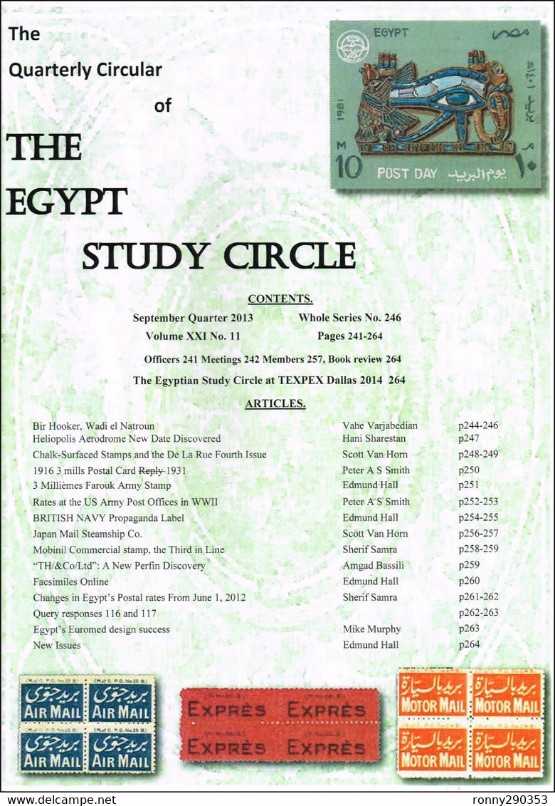 The Quarterly Circular Of The Egypt Study Circle - Autres & Non Classés