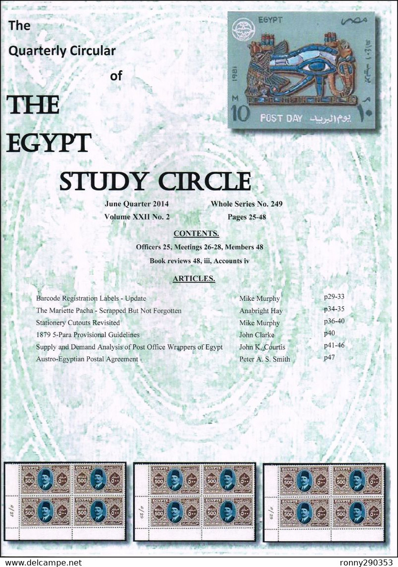 The Quarterly Circular Of The Egypt Study Circle - Altri & Non Classificati