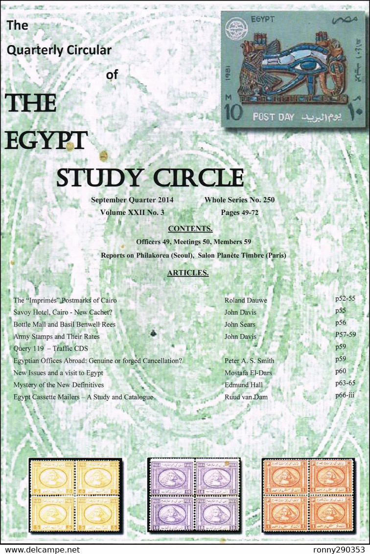 The Quarterly Circular Of The Egypt Study Circle - Andere & Zonder Classificatie