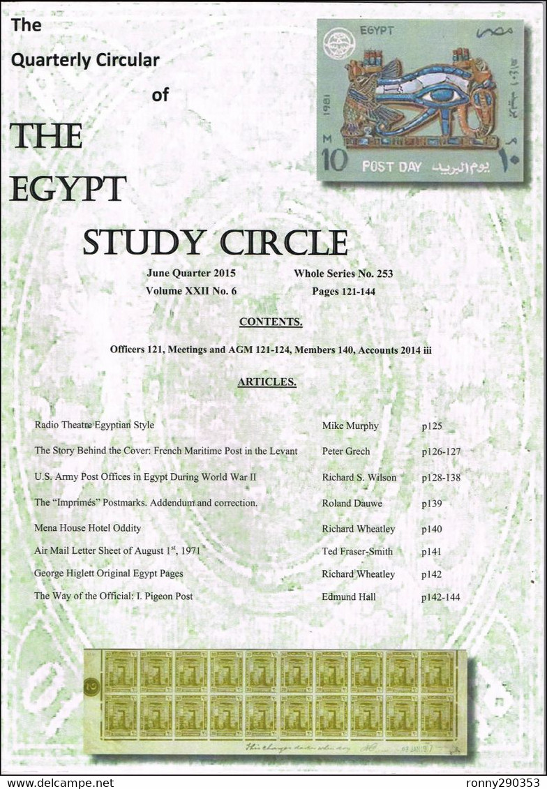 The Quarterly Circular Of The Egypt Study Circle - Otros & Sin Clasificación