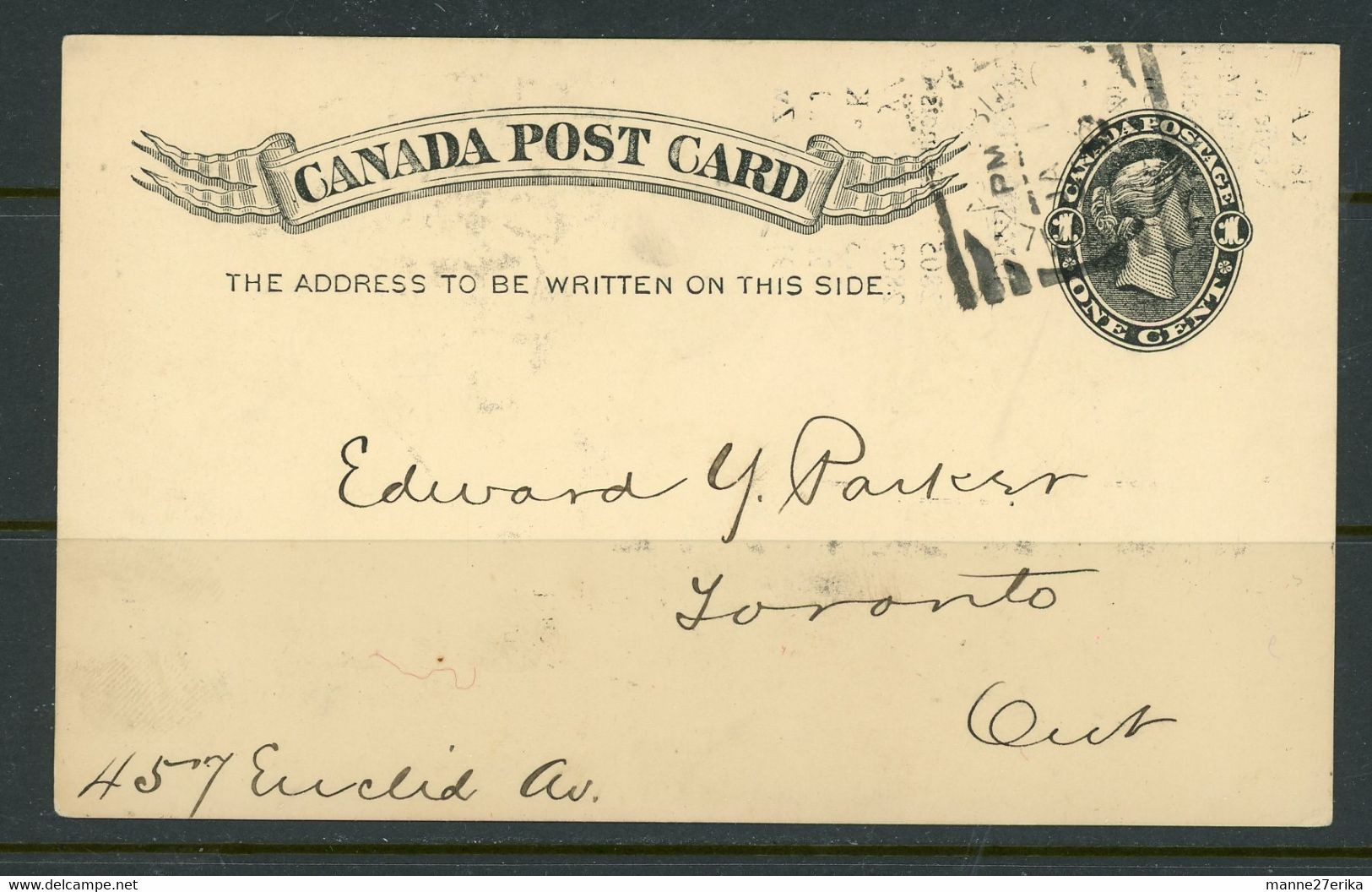 -Canada-1898-"Queen Victoria" Squared Circle Cancel ! (Value: $ 75.00) (UDI) See Second Scan - Histoire Postale