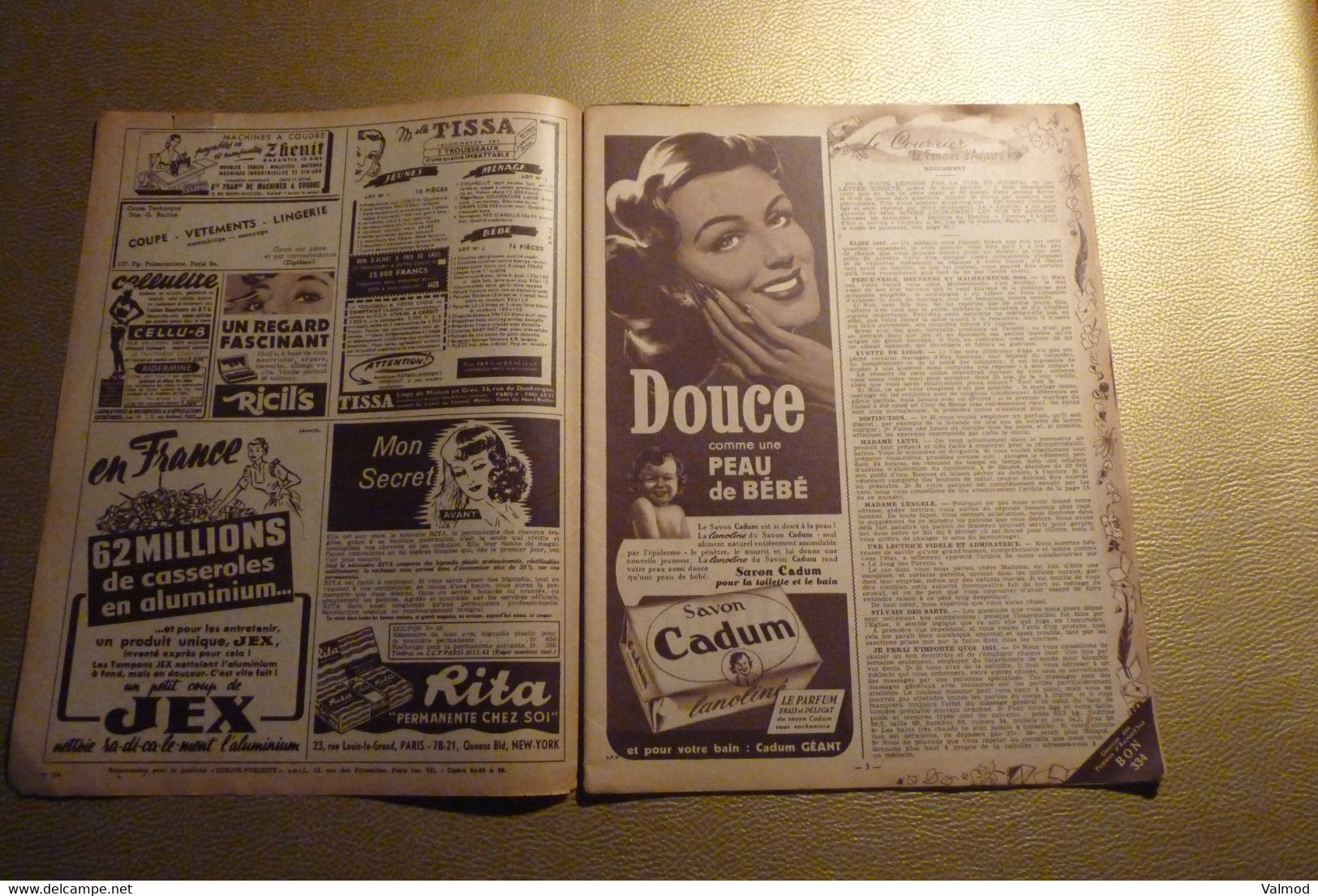 Femme D'Aujourd'hui N° 334 Du 27 Septembre 1951 - Patrons Non Inclus. - Mode