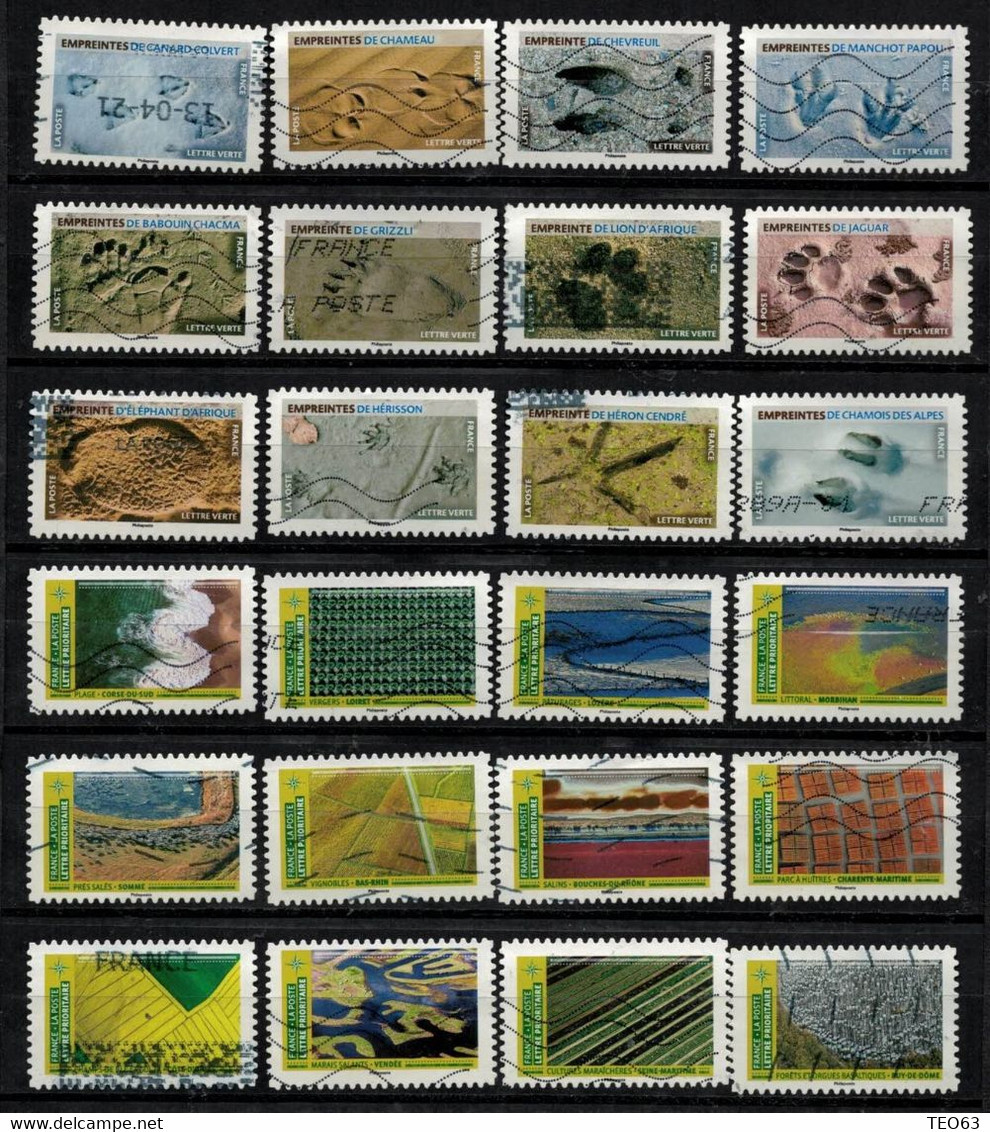 Nouveauté 2021 2 Séries 2021 PAYSAGES Et EMPREINTES Oblitérés - Used Stamps