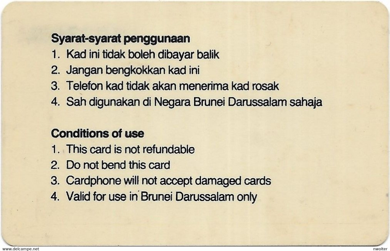 @+ Brunei - Definitive Card 100$ - Ref : BN-JAB-0004A - With Small T In Middle Bottom - Brunei