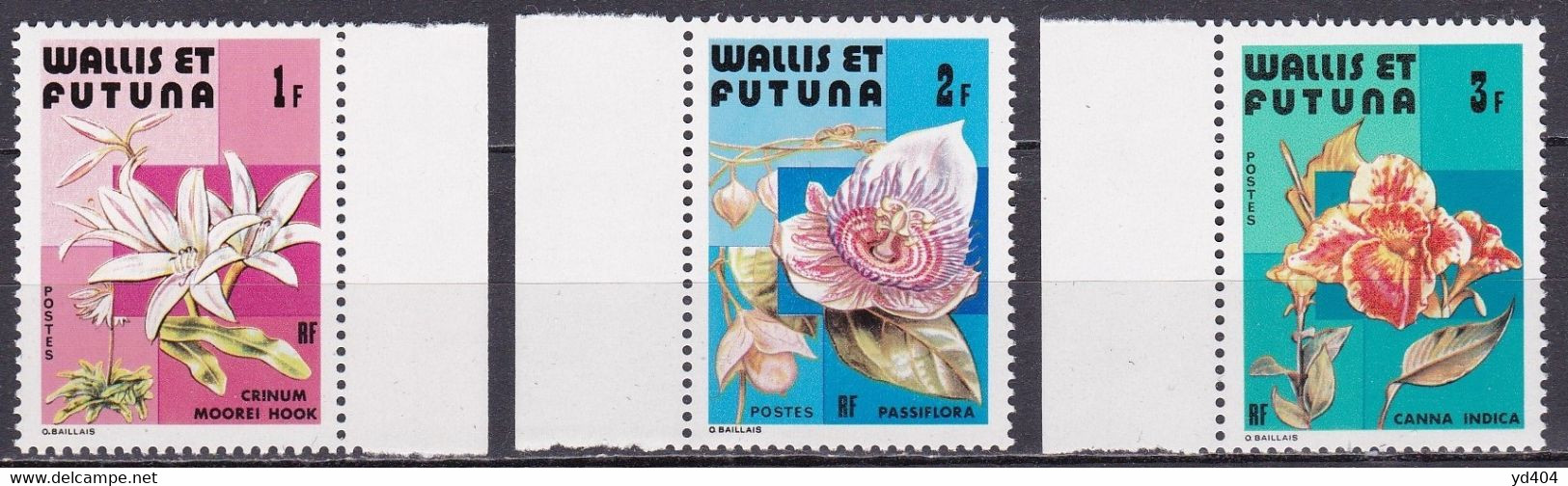 WF-10 – WALLIS & FUTUNA – 1982 – FLOWERS - SG # 392/4 MNH 5,50 € - Unused Stamps