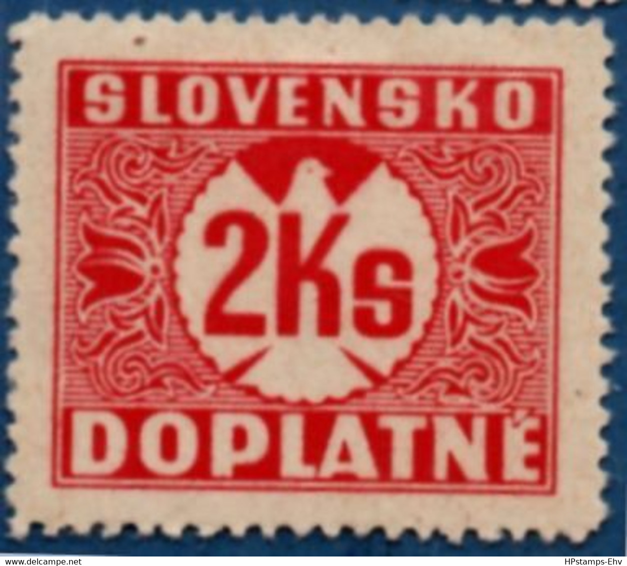 Slovakia 1939 Postage Due 3 Ks No Watermark 1 Value MH 2106.1239 - Nuovi