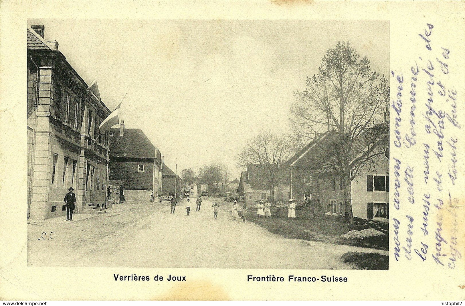 Les Verrières-de-Joux La Douane Frontière Franco-suisse écrite De Pontarlier En 1915 - Andere & Zonder Classificatie