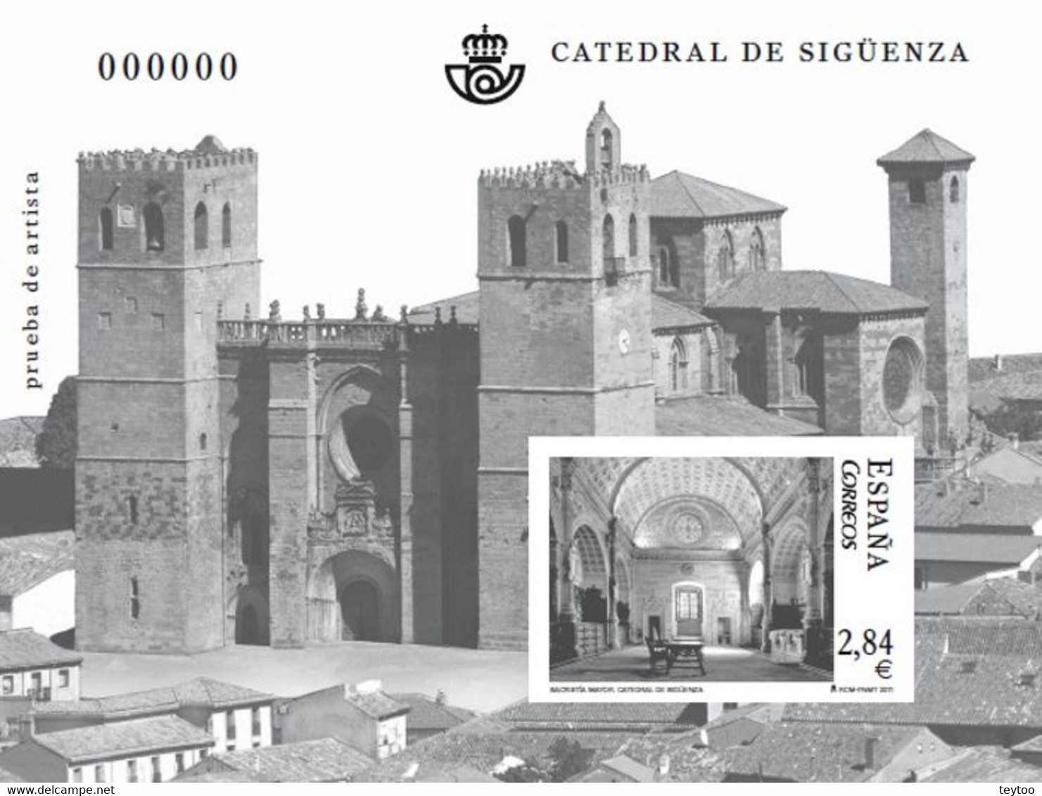 [P104] España 2011. Prueba De Artista. Catedral De Sigüenza - Probe- Und Nachdrucke