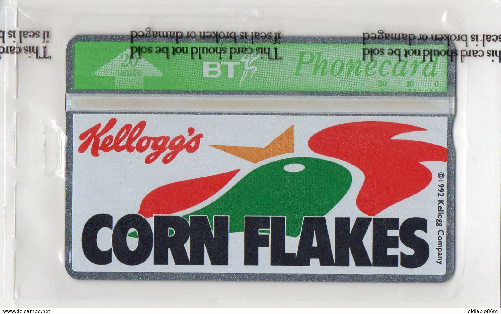 UNITED KINGDOM - L&G BRITISH TELECOM - MINT IN BLISTER - THEMATIC  ADVERTISING - KELLOGG'S CORN FLAKES - BT Werbezwecke