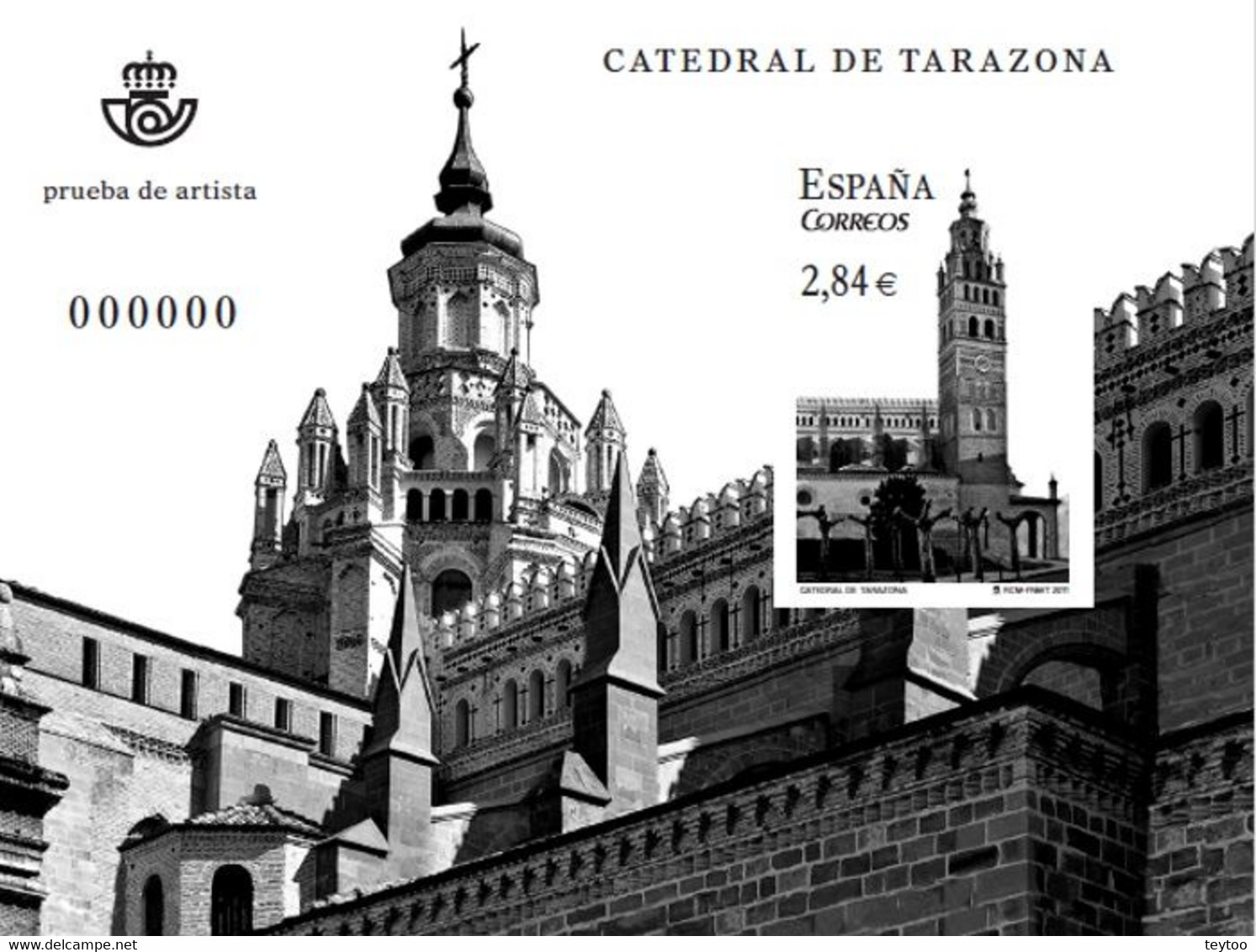 [P106] España 2011. Prueba De Artista. Catedral De Tarazona - Essais & Réimpressions