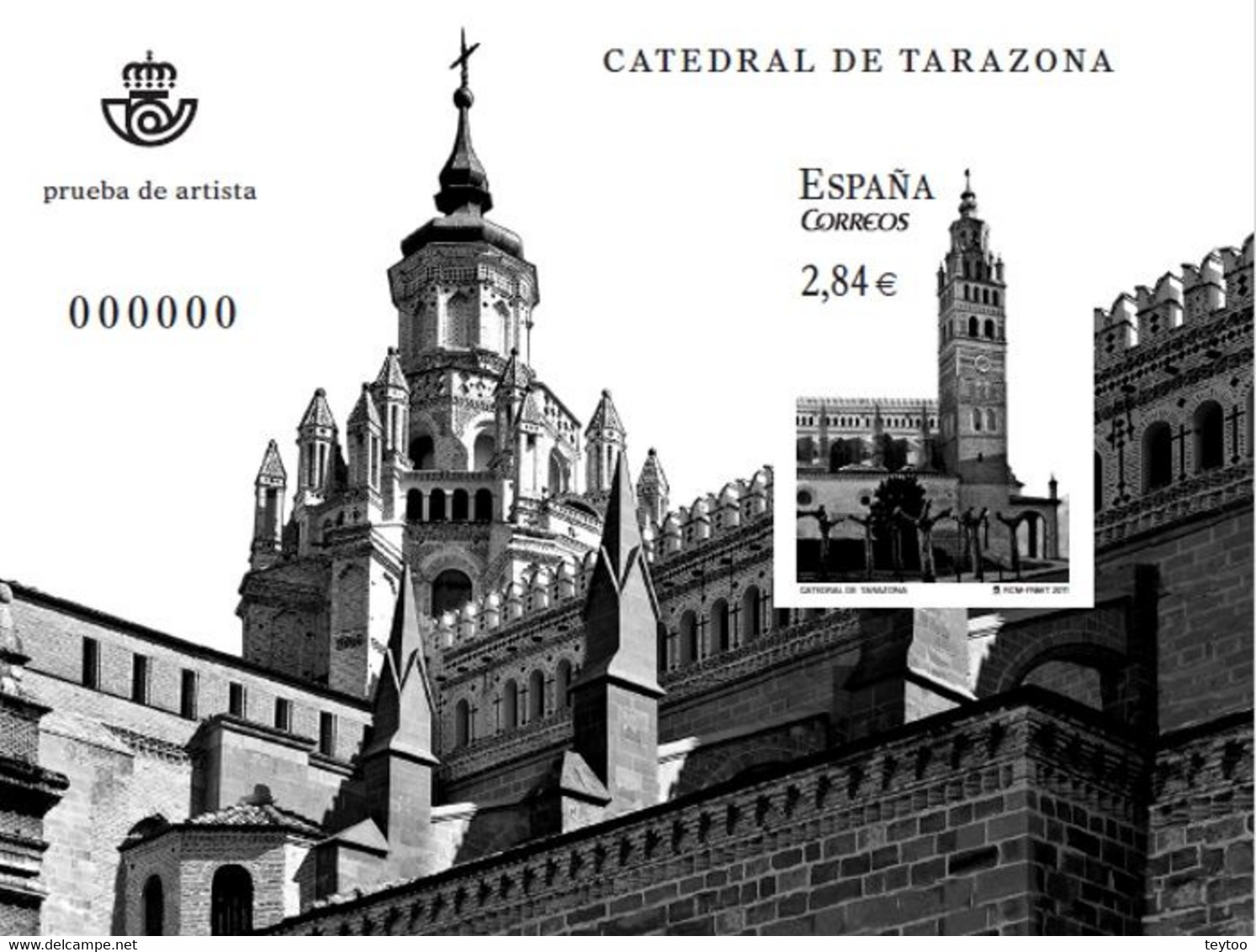 [P106] España 2011. Prueba De Artista. Catedral De Tarazona - Ensayos & Reimpresiones