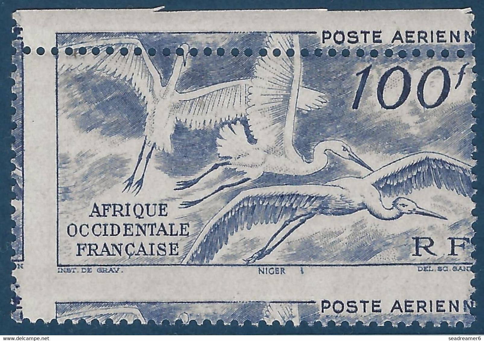France Colonies AOF Poste Aerienne N°13** Piquage à Cheval !! Signé Calves - Ungebraucht